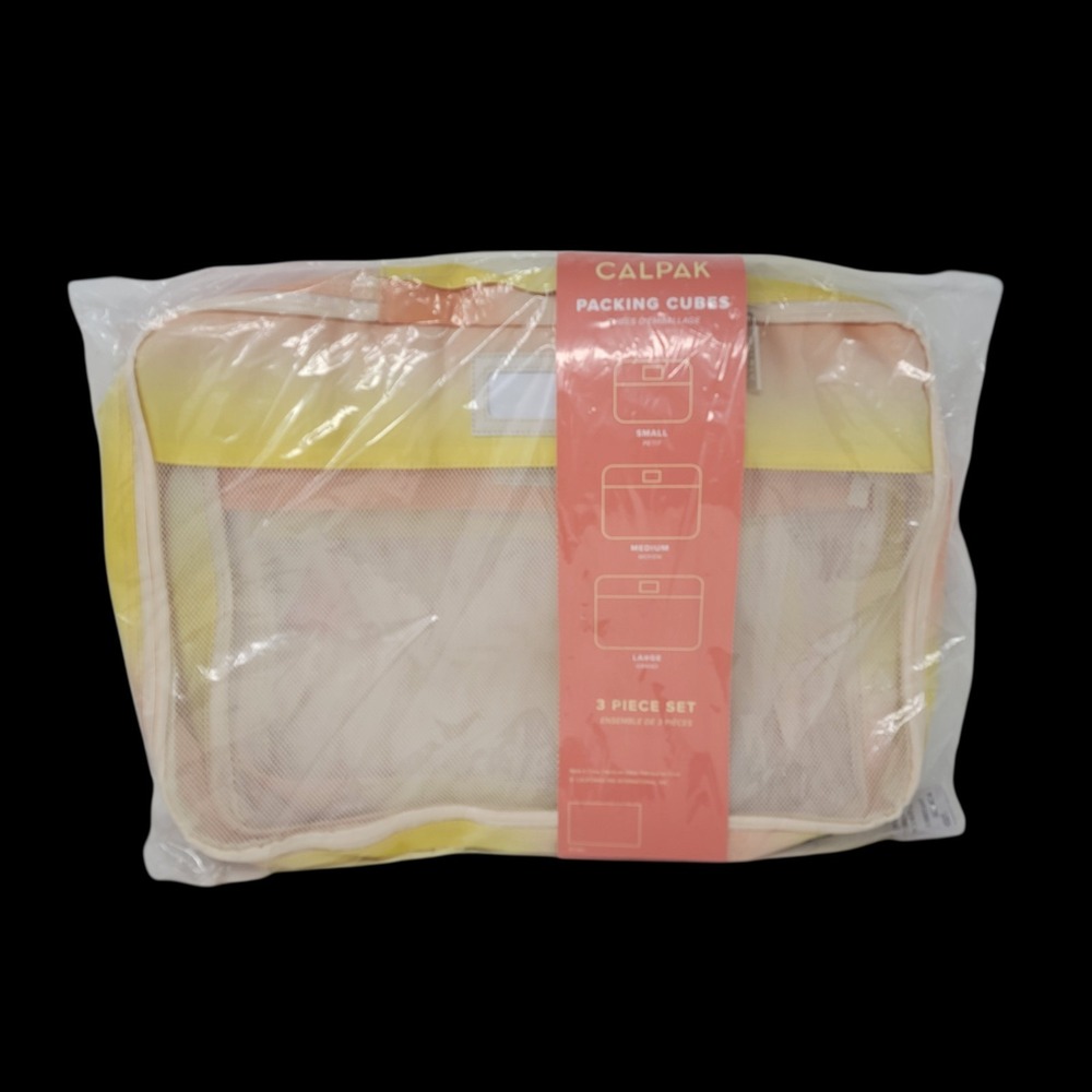 CALPAK Sorbet Ombre 3 Piece Packing Cube Set Small Medium Large Travel Bags New